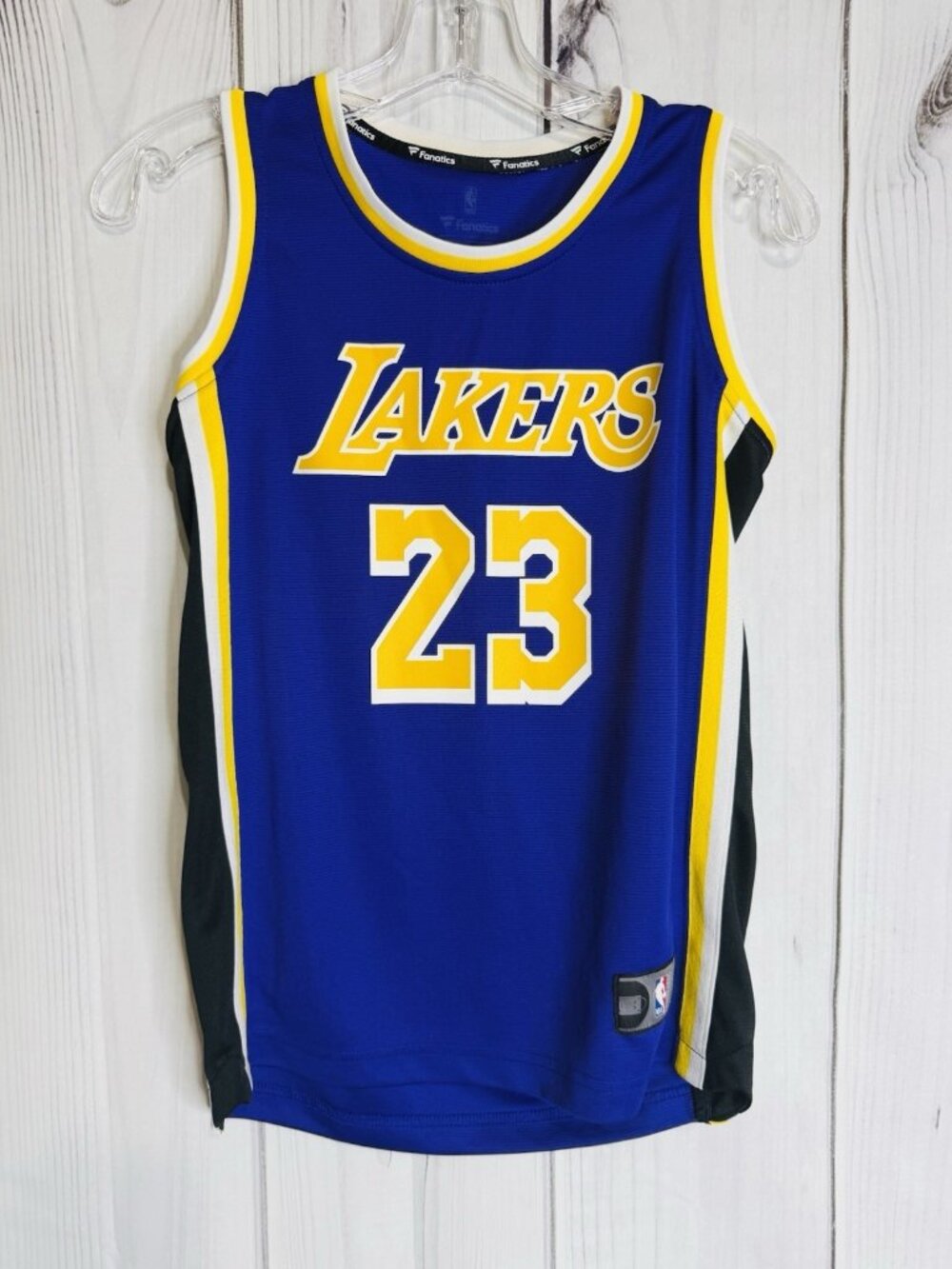 Fanatics Los Angeles Lakers LeBron James #23 Purple Yellow Youth Jersey Sz M